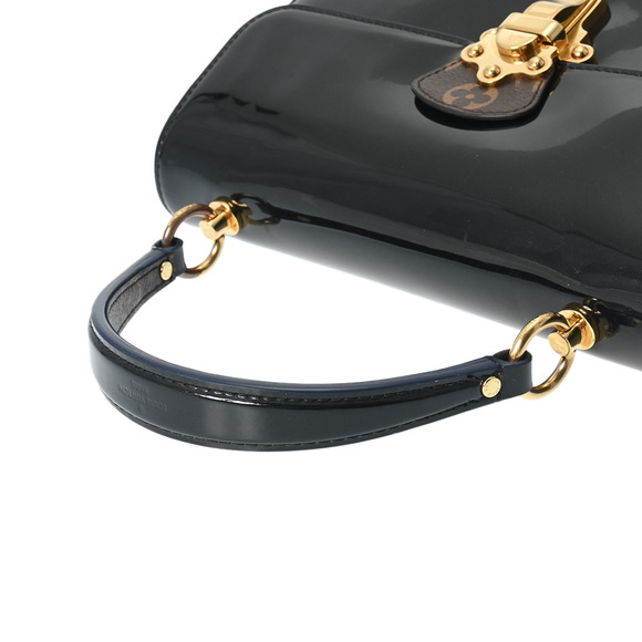 Louis Vuitton Cherry Wood Pm Leather Handbag Black - Picture 3 of 12